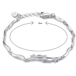 Bracciale Da Donna In Titanio Placcato In Platino Di Qualità Affidabile
