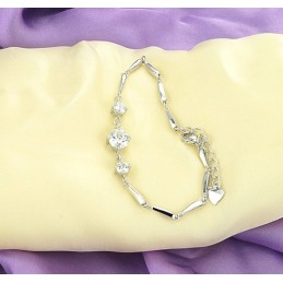 Bracciale Da Donna In Titanio Placcato In Platino Di Qualità Stabile Con Diamante