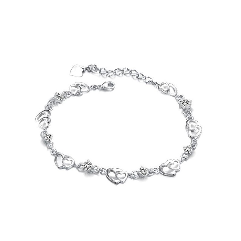 Braccialetto In Titanio Placcato Platino Per Donna, Facile Da Usare Braccialetto In Titanio Placcato Platino Per Donna, Facile Da Usare