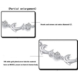 Bracciale Da Donna A Forma Di Delfino, Placcato In Platino E Titanio Con Cristallo, Di Qualità E Quantità Garantite