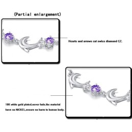 Bracciale Da Donna A Forma Di Delfino, Placcato In Platino E Titanio Con Cristallo, Di Qualità E Quantità Garantite