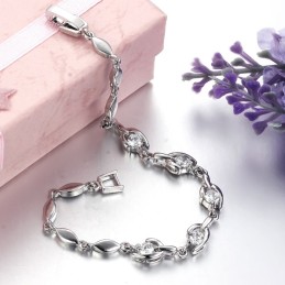 Bracciale In Titanio Placcato Platino Da Donna, Facile Da Usare