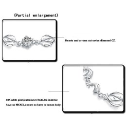 Bracciale In Titanio Placcato In Platino A Forma Di Delfino Da Donna, Modello Queen Of Quality
