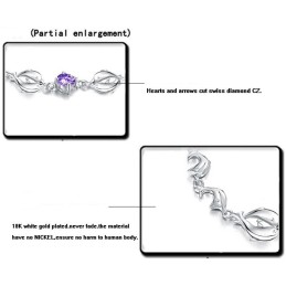 Bracciale In Titanio Placcato In Platino A Forma Di Delfino Da Donna, Modello Queen Of Quality