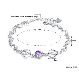 Bracciale In Titanio Placcato In Platino A Forma Di Delfino Da Donna, Modello Queen Of Quality