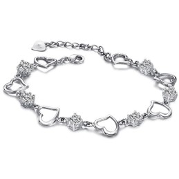 Bracciale Da Donna Di Alta Qualità In Titanio Placcato In Platino Con Diamante