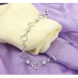 Bracciale Da Donna Di Alta Qualità In Titanio Placcato In Platino Con Diamante