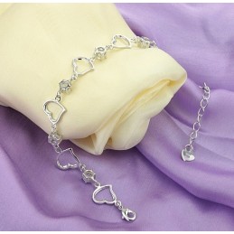 Bracciale Da Donna Di Alta Qualità In Titanio Placcato In Platino Con Diamante