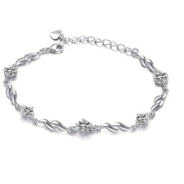 Bracciale Da Donna In Titanio Placcato Platino Viola Con Diamanti, Qualità E Quantità Garantite