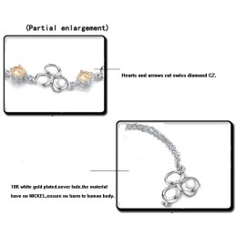 Bracciale Da Donna In Titanio Placcato Platino Di Qualità Superiore Con Cristallo Viola