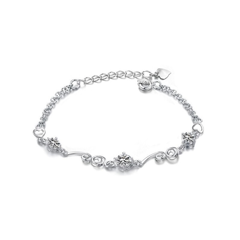Bracciale Da Donna Di Alta Qualità In Titanio Placcato Platino Viola Con Diamante Bracciale Da Donna Di Alta Qualità In Titanio Placcato Platino Viola Con Diamante