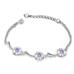 Bracciale Da Donna In Titanio Placcato Platino Con Qualità E Quantità Garantite