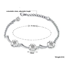 Bracciale Da Donna In Titanio Placcato Platino Con Qualità E Quantità Garantite