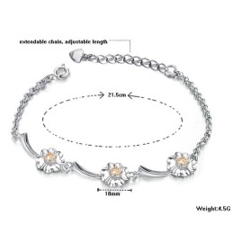 Bracciale Da Donna In Titanio Placcato Platino Con Qualità E Quantità Garantite