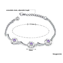 Bracciale Da Donna In Titanio Placcato Platino Con Qualità E Quantità Garantite