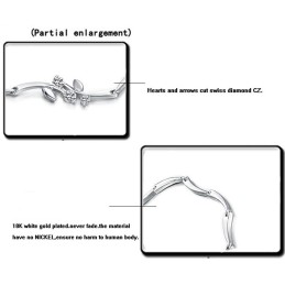 Bracciale Da Donna In Titanio Placcato In Platino Di Qualità Affidabile Con Strass