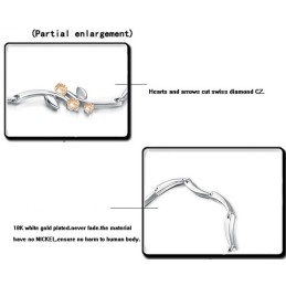 Bracciale Da Donna In Titanio Placcato In Platino Di Qualità Affidabile Con Strass