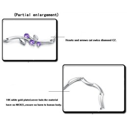 Bracciale Da Donna In Titanio Placcato In Platino Di Qualità Affidabile Con Strass