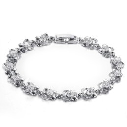 Ampia Varietà Di Bracciale In Titanio Placcato Platino Da Donna