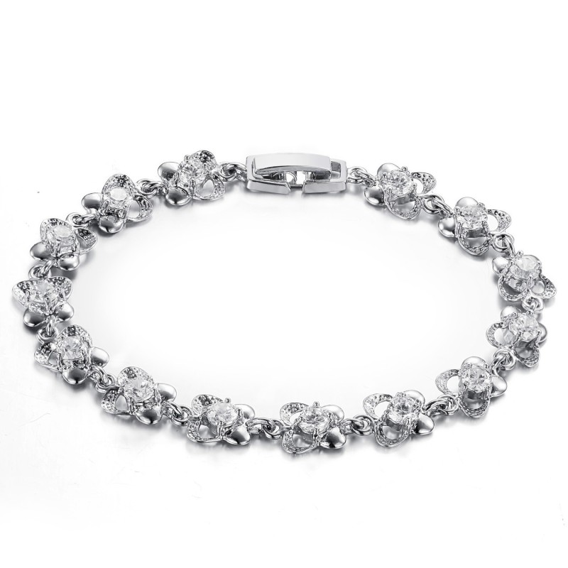 Ampia Varietà Di Bracciale In Titanio Placcato Platino Da Donna Ampia Varietà Di Bracciale In Titanio Placcato Platino Da Donna