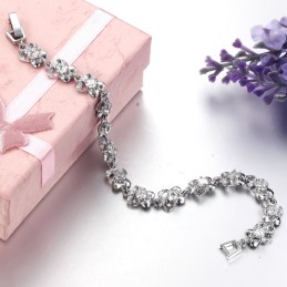Ampia Varietà Di Bracciale In Titanio Placcato Platino Da Donna