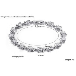 Ampia Varietà Di Bracciale In Titanio Placcato Platino Da Donna
