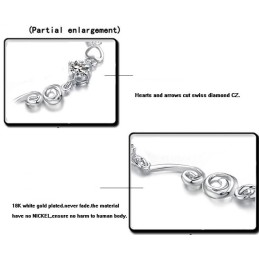 Bracciale Da Donna In Titanio Placcato Platino Con Strass, Qualità E Quantità Garantite