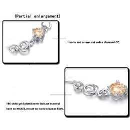 Bracciale Da Donna In Titanio Placcato Platino Con Strass, Qualità E Quantità Garantite