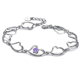 Bracciale Da Donna Di Alta Qualità In Titanio Placcato In Platino Con Diamante
