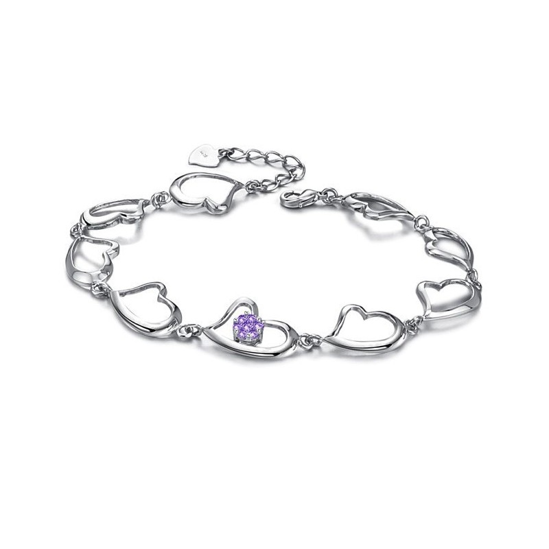 Bracciale Da Donna Di Alta Qualità In Titanio Placcato In Platino Con Diamante Bracciale Da Donna Di Alta Qualità In Titanio Placcato In Platino Con Diamante