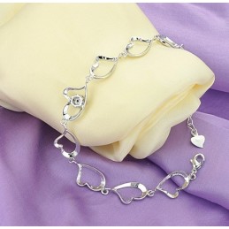 Bracciale Da Donna Di Alta Qualità In Titanio Placcato In Platino Con Diamante