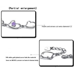 Bracciale Da Donna Di Alta Qualità In Titanio Placcato In Platino Con Diamante