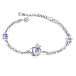 Bracciale Da Donna In Titanio Placcato Platino Con Reputazione Affidabile E Strass