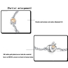 Bracciale Da Donna In Titanio Placcato Platino Con Reputazione Affidabile E Strass