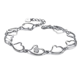 Bracciale Da Donna In Titanio Placcato Platino Con Diamanti, Qualità E Quantità Garantite