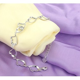 Bracciale Da Donna In Titanio Placcato Platino Con Diamanti, Qualità E Quantità Garantite