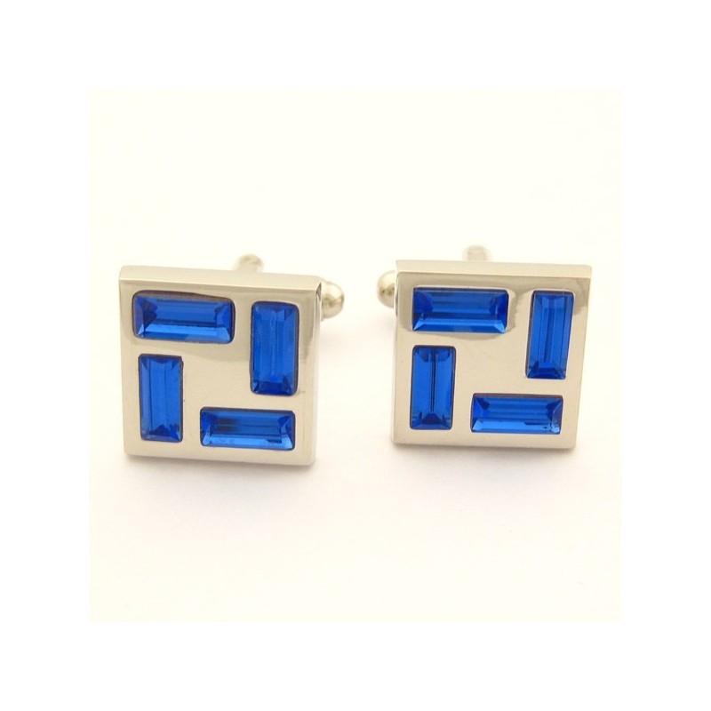 Nuovi Gemelli In Titanio Con Cristalli Blu Nuovi Gemelli In Titanio Con Cristalli Blu