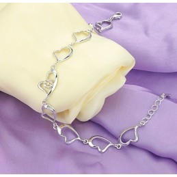 Bracciale Da Donna Di Fama Mondiale In Titanio Placcato Platino Con Strass