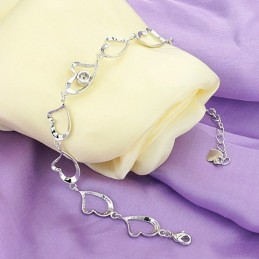 Bracciale Da Donna Di Fama Mondiale In Titanio Placcato Platino Con Strass