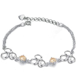 Ampia Varietà Di Braccialetti Da Donna In Titanio Placcato In Platino Anti-Scolorimento