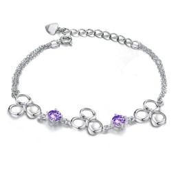 Ampia Varietà Di Braccialetti Da Donna In Titanio Placcato In Platino Anti-Scolorimento
