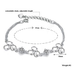 Ampia Varietà Di Braccialetti Da Donna In Titanio Placcato In Platino Anti-Scolorimento