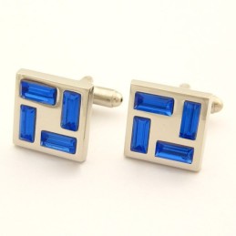 Nuovi Gemelli In Titanio Con Cristalli Blu