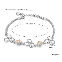 Ampia Varietà Di Braccialetti Da Donna In Titanio Placcato In Platino Anti-Scolorimento