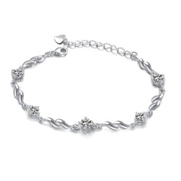 Bracciale In Titanio Placcato In Platino, Affidabile E Di Buona Reputazione Per Donna