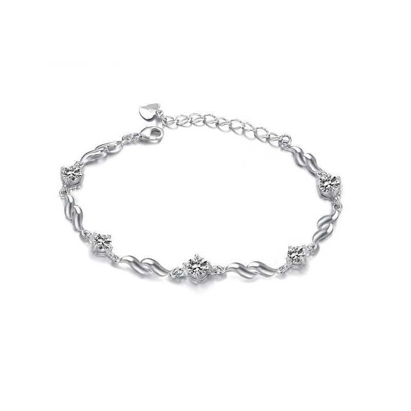 Bracciale In Titanio Placcato In Platino, Affidabile E Di Buona Reputazione Per Donna Bracciale In Titanio Placcato In Platino, Affidabile E Di Buona Reputazione Per Donna