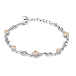 Bracciale In Titanio Placcato In Platino, Affidabile E Di Buona Reputazione Per Donna