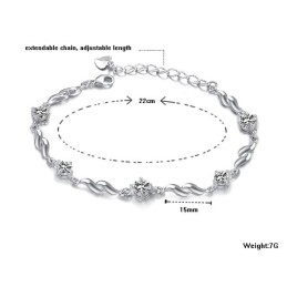 Bracciale In Titanio Placcato In Platino, Affidabile E Di Buona Reputazione Per Donna