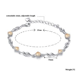 Bracciale In Titanio Placcato In Platino, Affidabile E Di Buona Reputazione Per Donna