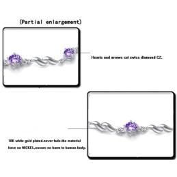 Bracciale In Titanio Placcato In Platino, Affidabile E Di Buona Reputazione Per Donna
